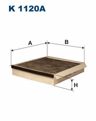 Cabin filter with activated carbon Filtron K 1120A