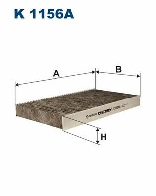 Cabin filter with activated carbon Filtron K 1156A