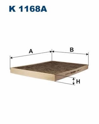 Cabin filter with activated carbon Filtron K 1168A