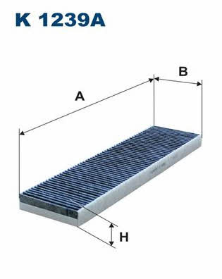 Cabin filter with activated carbon Filtron K 1239A