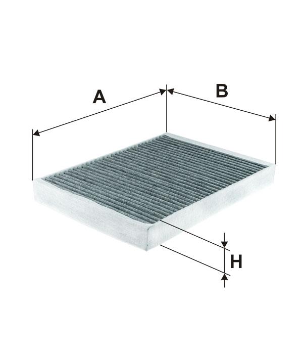 Cabin filter with activated carbon Filtron K 1247A