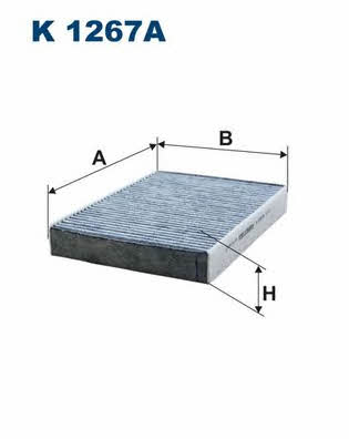 Cabin filter with activated carbon Filtron K 1267A