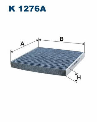 Cabin filter with activated carbon Filtron K 1276A