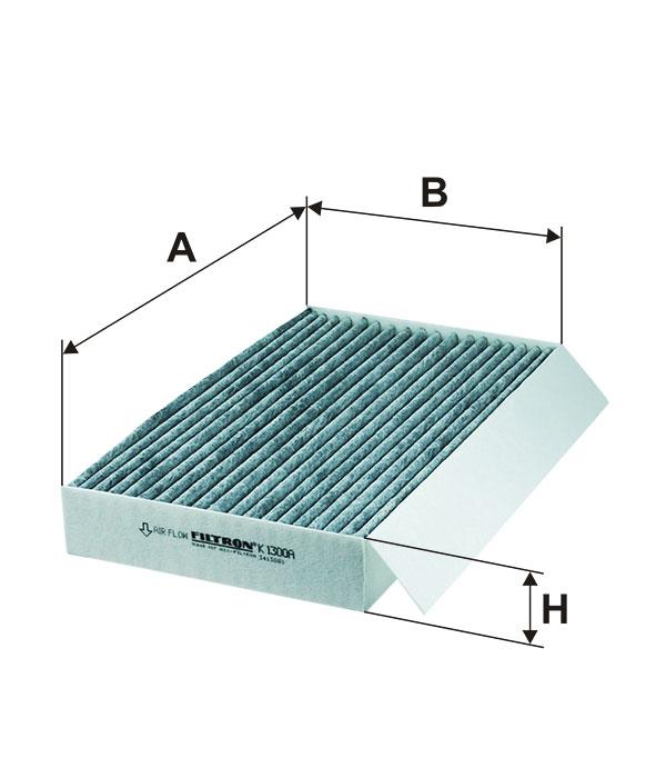 Cabin filter with activated carbon Filtron K 1300A