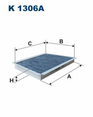 Cabin filter with activated carbon Filtron K 1306A