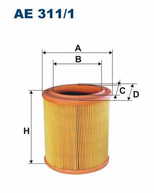 Air filter Filtron AE 311/1