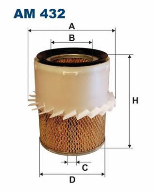 Air filter Filtron AM 432
