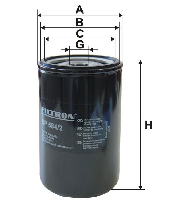 Oil Filter Filtron OP 584/2