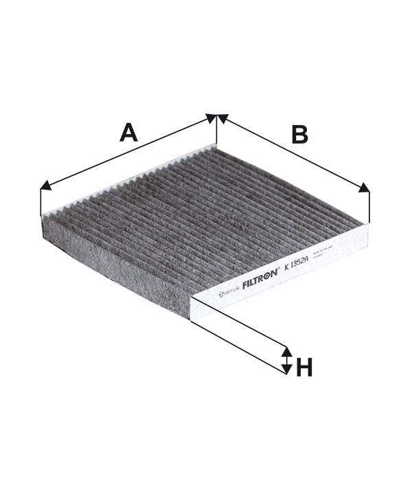 Cabin filter with activated carbon Filtron K 1352A