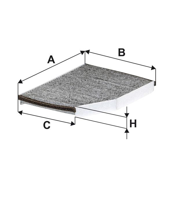 Cabin filter with activated carbon Filtron K 1338A