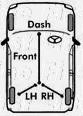 Parking brake cable left First line FKB1538