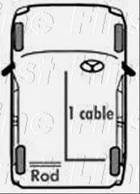 First line FKB1139 Parking brake cable, right FKB1139