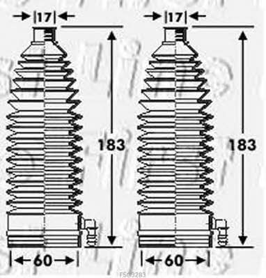 First line FSG3283 Steering rod boot FSG3283