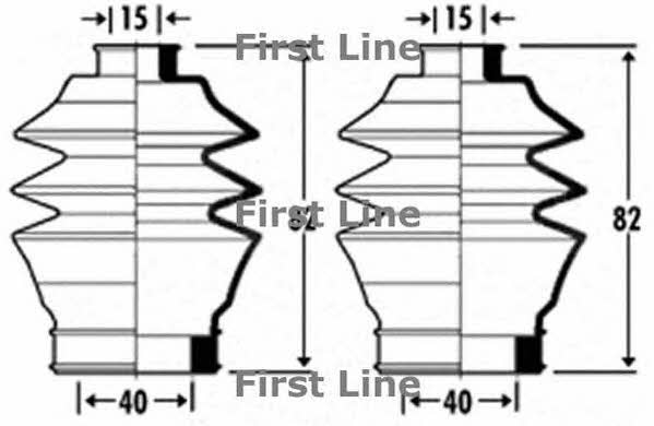 First line FSG3304 Steering rod boot FSG3304