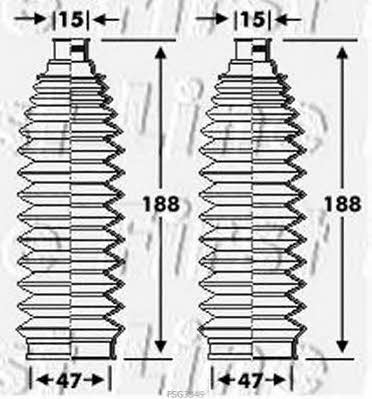 First line FSG3349 Steering rod boot FSG3349