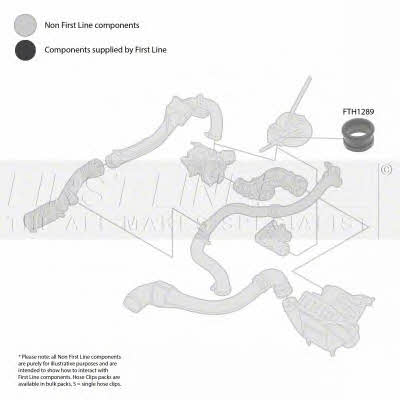 First line FTH1289 Charger Air Hose FTH1289