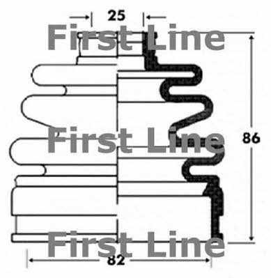 First line FCB2834 Bellow, driveshaft FCB2834