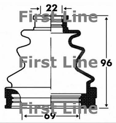 First line FCB2872 Bellow, driveshaft FCB2872