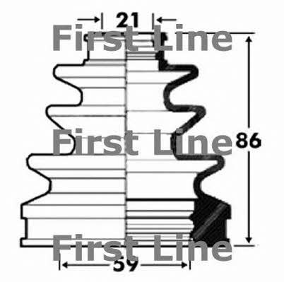 First line FCB2876 Bellow, driveshaft FCB2876