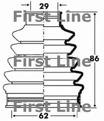 First line FCB2882 Bellow, driveshaft FCB2882