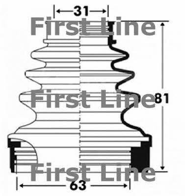 First line FCB2889 Bellow, driveshaft FCB2889