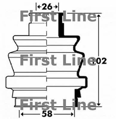 First line FCB2911 Bellow, driveshaft FCB2911