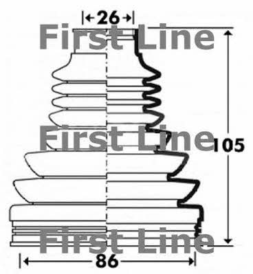 First line FCB2912 Bellow, driveshaft FCB2912