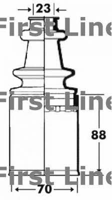 First line FCB2913 Bellow, driveshaft FCB2913