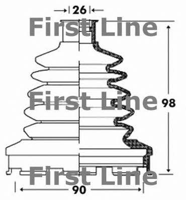 First line FCB2917 Bellow, driveshaft FCB2917