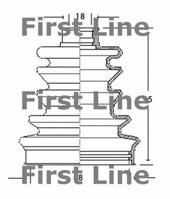 First line FCB2031 Bellow, driveshaft FCB2031