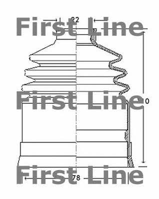 First line FCB2093 Bellow, driveshaft FCB2093