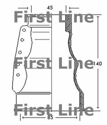 First line FCB2122 Bellow, driveshaft FCB2122