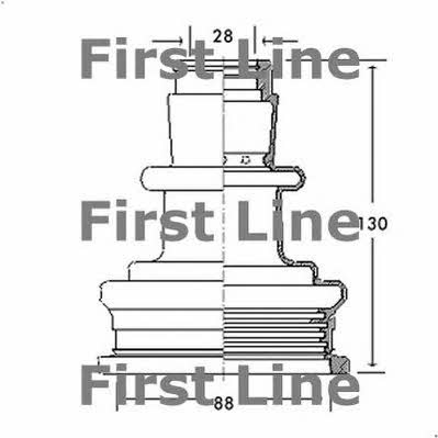 First line FCB2164 Bellow, driveshaft FCB2164