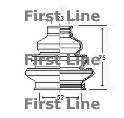 First line FCB2220 Bellow, driveshaft FCB2220