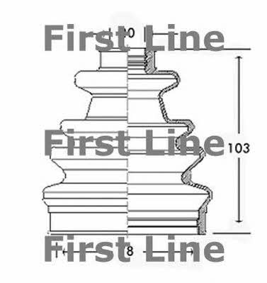 First line FCB2221 Bellow, driveshaft FCB2221