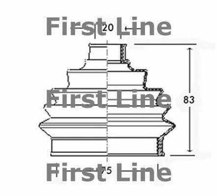 First line FCB2256 Bellow, driveshaft FCB2256