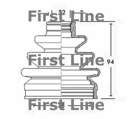 First line FCB2290 Bellow, driveshaft FCB2290