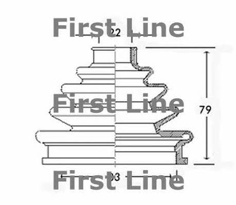 First line FCB2301 Bellow, driveshaft FCB2301