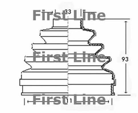 First line FCB2323 Bellow, driveshaft FCB2323