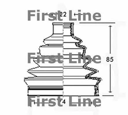 First line FCB2326 Bellow, driveshaft FCB2326