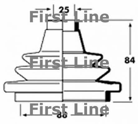 First line FCB2353 Bellow, driveshaft FCB2353