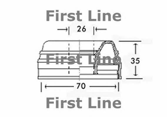 First line FCB2414 Bellow, driveshaft FCB2414