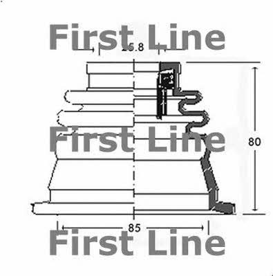 First line FCB2541 Bellow, driveshaft FCB2541