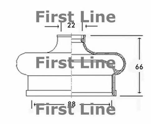 First line FCB2595 Bellow, driveshaft FCB2595