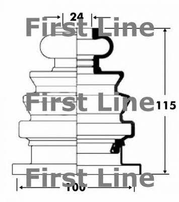 First line FCB2677 Bellow, driveshaft FCB2677