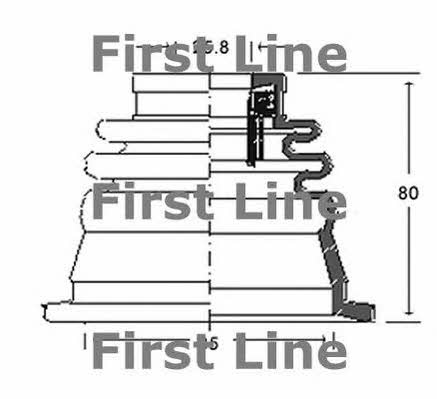 First line FCB2686 Bellow, driveshaft FCB2686