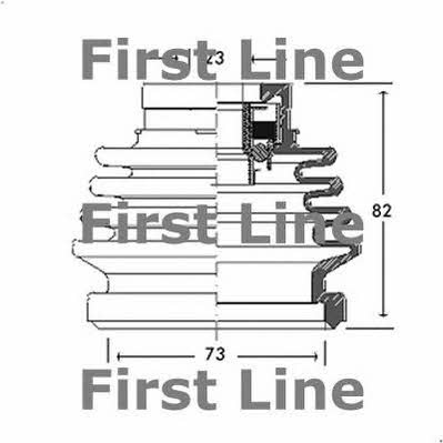 First line FCB2688 Bellow, driveshaft FCB2688