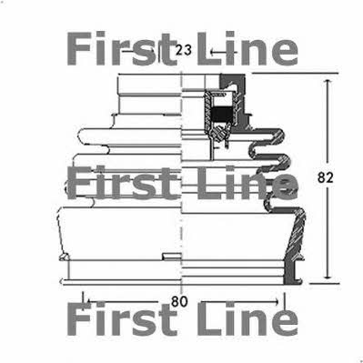 First line FCB2689 Bellow, driveshaft FCB2689