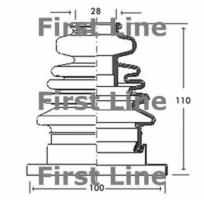 First line FCB2753 Bellow, driveshaft FCB2753