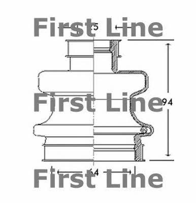 First line FCB2758 Bellow, driveshaft FCB2758